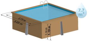 imagen piscina de madera carra medidas