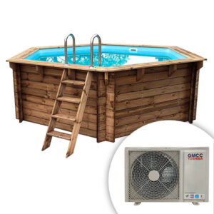 Azura climatizada 4,10 m piscina de madera